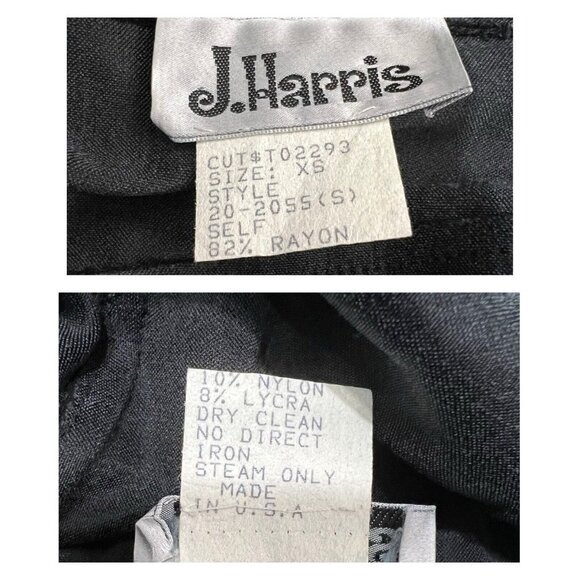 Vtg J Harris Bodycon‎ Dress XS Black Sheer Mesh Back Cutouts Y2K Goth Glam Party - Picture 9 of 10